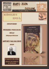 Antonio Balsalobre presenta su novela histórica Cieça.1477. La sombra del rayo el miércoles 8 de mayo