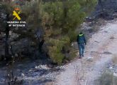 La Guardia Civil esclarece un incendio forestal en Lorca con un investigado