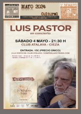 Luis Pastor presenta el sbado 4 de Mayo su disco Extremadura Fado en el Club Atalaya