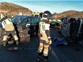 Dos heridos en un accidente de trfico ocurrido en la autova A-7, a su paso por Santomera