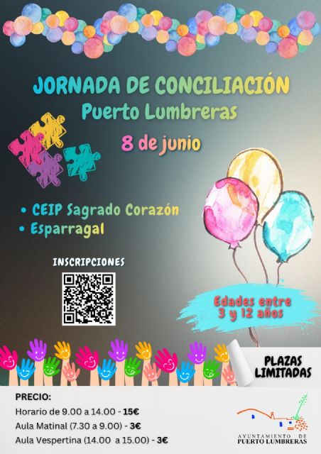 El Ayuntamiento de Puerto Lumbreras pone en marcha la Jornada de Conciliación del 8 de junio El Ayuntamiento de Puerto Lumbreras pone en marcha la Jornada de Conciliación del 8 de junio