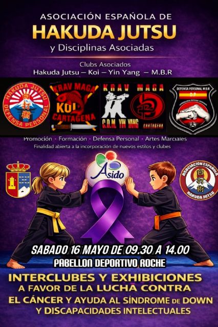 Presentado el cartel del evento solidario de hakuda jutsu a favor de la aecc y asido Presentado el cartel del evento solidario de hakuda jutsu a favor de la aecc y asido