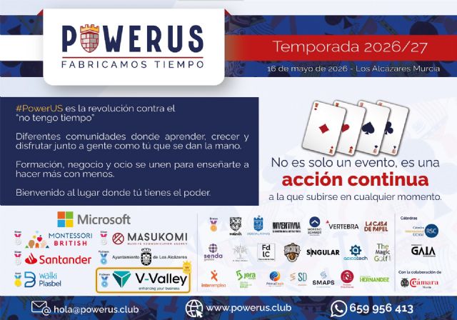 PowerUS regresa a Los Alcázares con una edición centrada en la inteligencia artificial aplicada PowerUS regresa a Los Alcázares con una edición centrada en la inteligencia artificial aplicada