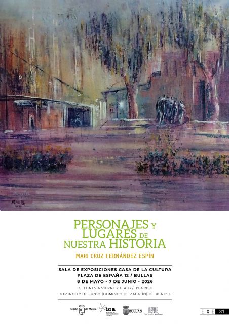 Bullas acoge la exposición 'Personajes y lugares de nuestra historia' de la artista Mari Cruz Fernández Bullas acoge la exposición 'Personajes y lugares de nuestra historia' de la artista Mari Cruz Fernández