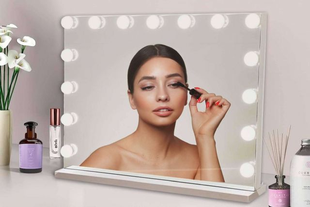 Espejo Tocador Regulable con Luces LED para Maquillaje I Flamingueo