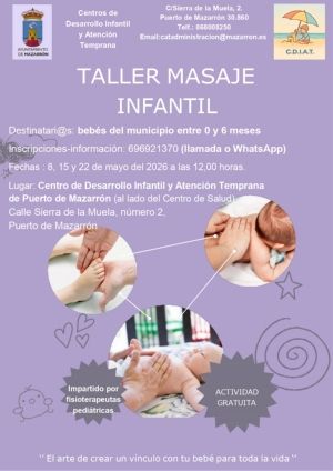 No te pierdas el taller de masaje infantil No te pierdas el taller de masaje infantil