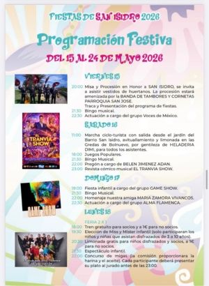 El barrio de San Isidro de Puerto de Mazarrón celebrará sus fiestas 2026 del 15 al 24 de mayo con una amplia programación para todos los públicos El barrio de San Isidro de Puerto de Mazarrón celebrará sus fiestas 2026 del 15 al 24 de mayo con una amplia programación para todos los públicos