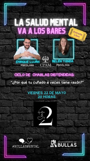 'La salud mental va a los bares' regresa a Senti2 este viernes 'La salud mental va a los bares' regresa a Senti2 este viernes