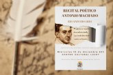 Cartagena homenajea este miércoles a Antonio Machado con un recital poético por el 150 aniversario de su nacimiento Cartagena homenajea este miércoles a Antonio Machado con un recital poético por el 150 aniversario de su nacimiento