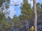 Incendio forestal declarado junto a San Jos de la Montaa (Murcia)