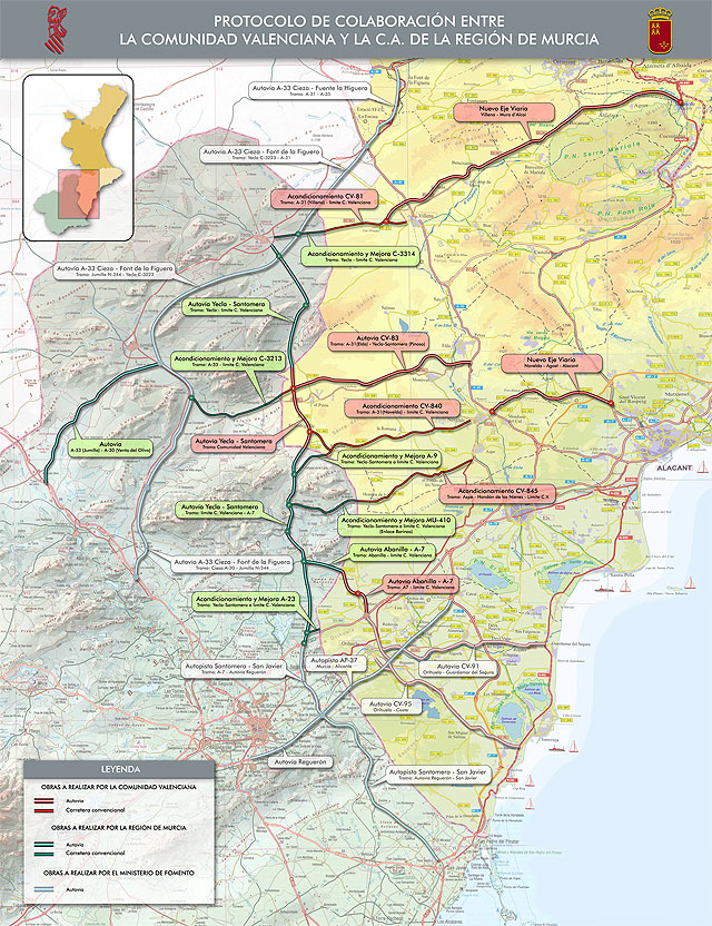 Murcia y Valencia redactan un protocolo de actuaciones conjuntas para mejorar las infraestructuras viarias entre ambas comunidades - 2, Foto 2