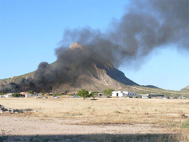 Un incendio en una fábrica de palés ha sembrado la confusión en Jumilla - 4, Foto 4