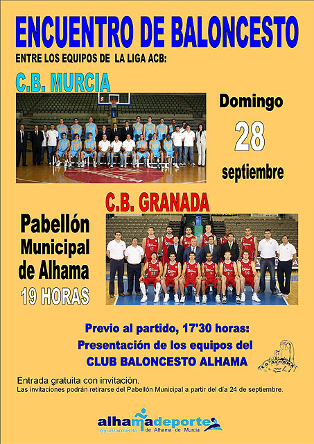 Alhama acoge el encuentro de baloncesto entre C.B. Murcia y C.B. Granada - 1, Foto 1