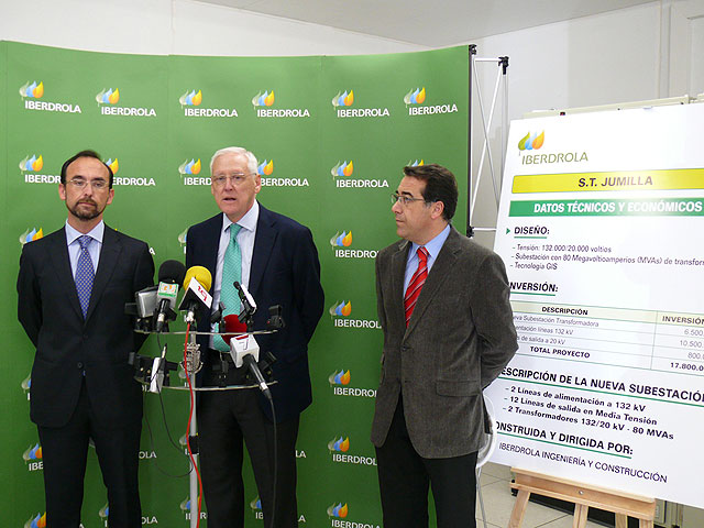 El alcalde de Jumilla,  el consejero de investigación y un representante de Iberdrola han inaugurado la nueva subestación - 3, Foto 3