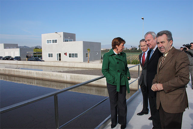 Valcárcel inauguró hoy la nueva planta de La Aljorra, que tiene una capacidad de depuración de 6.500 metros cúbicos de agua al día y en la que se han invertido casi diez millones de euros - 1, Foto 1