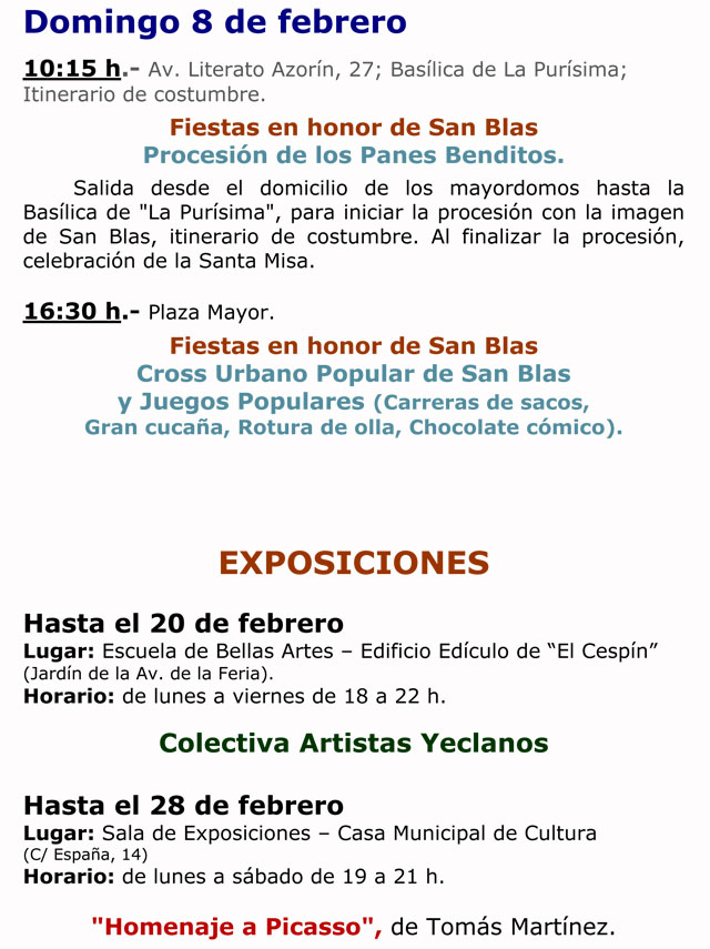 Agenda cultural de Yecla del 5 al 8 de febrero - 3, Foto 3