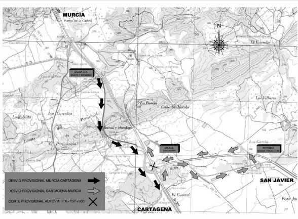 Fomento comienza a preparar la ampliación del tercer carril de la A-30 hasta Cartagena - 1, Foto 1