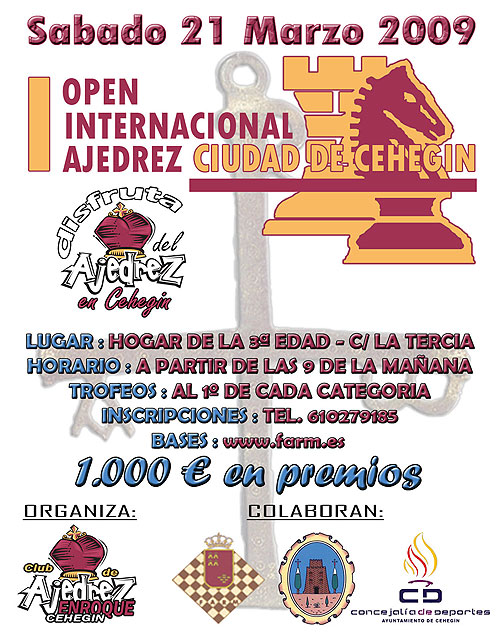 Cehegín acogerá un Open Internacional de Ajedrez - 1, Foto 1