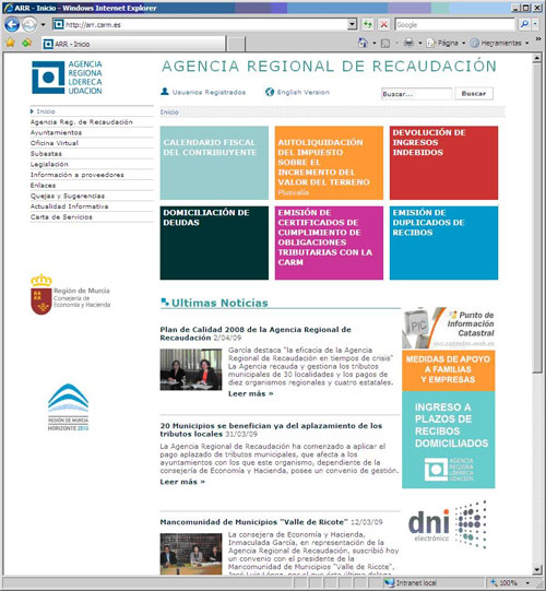 La Agencia Regional de Recaudación implanta una nueva web más accesible a los ciudadanos - 1, Foto 1