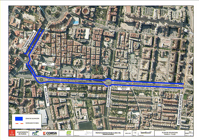 Las obras del tranvía comienzan el próximo lunes con mediciones topográficas y señalización - 1, Foto 1