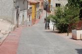La calle Milagros de Lorquí ya luce renovada integralmente tras sus obras de reforma