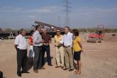 El delegado del Gobierno visita las obras de la nueva avenida que conecta Sangonera la Verde y Sangonera la Seca