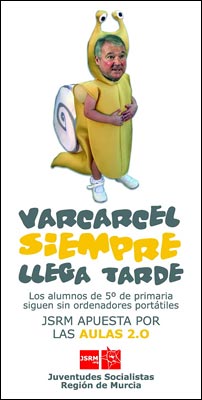 JSRM presenta la campaña “Valcárcel siempre llega tarde” para exigir la aplicación de las Escuelas 2.0 - 2, Foto 2