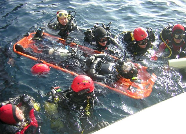 Bomberos de Cartagena intervienen en un simulacro de rescate en Cabo Tiñoso - 3, Foto 3