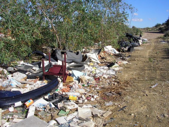 Los socialistas denuncian la existencia de un vertedero ilegal en la ladera del monte de Los Ramos - 1, Foto 1