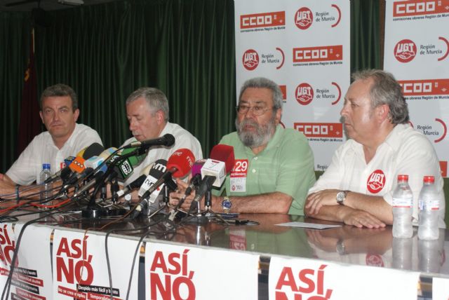 Cándido Méndez e Ignacio Fernández Toxo visitan Murcia acompañados de los Secretarios generales de UGT y CCOO en la Región - 3, Foto 3