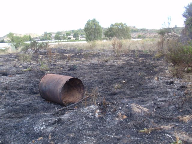 Protección Civil, Bomberos, Agentes Forestales y Policía Local de Totana participan en las labores de extinción de un incendio, Foto 3