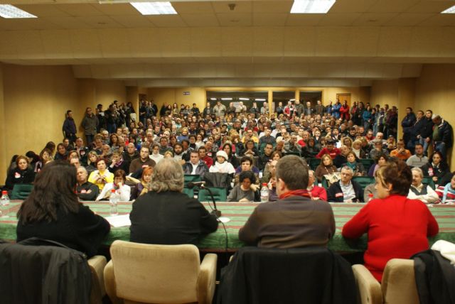 Los Secretarios generales de UGT y CCOO Región de Murcia participan en una asamblea dirigida a delegados/as y trabajadores/as de ambos sindicatos - 1, Foto 1