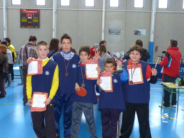 El equipo alguaceño del colegio Nuestra Señora del Carmen se hace con la medalla de bronce en campeonato de tenis de mesa - 2, Foto 2