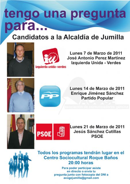 Los candidatos a la alcaldía se someterán a las preguntas de los ciudadanos en ´tengo una pregunta para… - 2, Foto 2