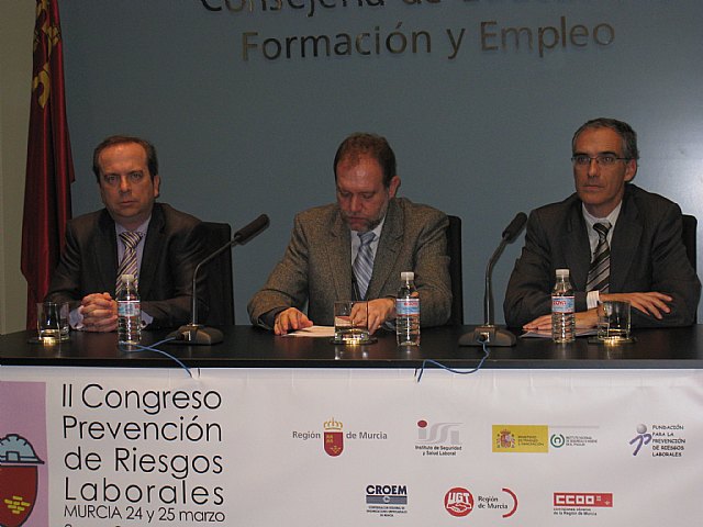 Sotoca recuerda en la presentación del II Congreso de Prevención de Riesgos que la Región tuvo en 2010 la menor tasa de siniestralidad de su historia - 1, Foto 1