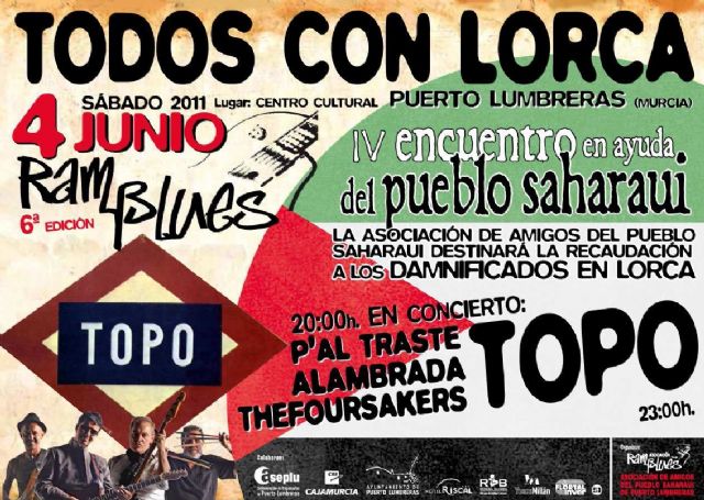 Bajo el lema 'Todos con Lorca' el Encuentro Musical Ramblues congregará a diversos grupos locales y a la mítica banda rockera TOPO - 1, Foto 1