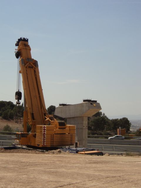 Fomento realiza esta noche obras de ejecución del viaducto Cartagena-Alcantarilla - 2, Foto 2