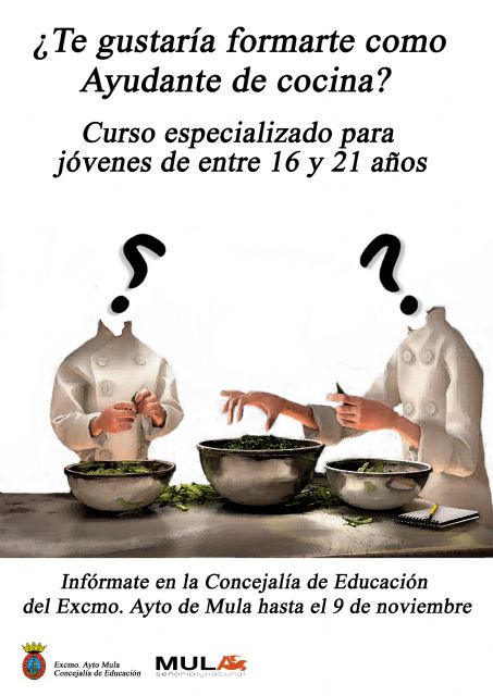 Educación oferta un Curso Especializado de Cocina dirigido a jóvenes de entre 16 y 21 años - 1, Foto 1