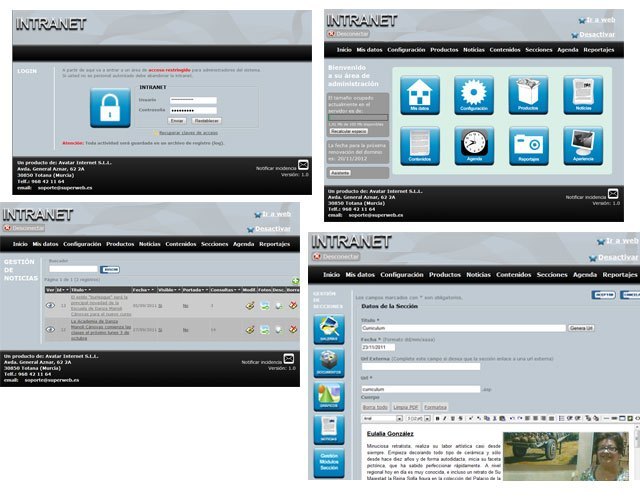 La web es completamente administrable desde una sencilla intranet, Foto 2