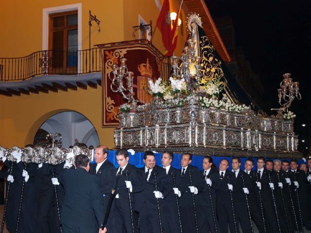 Sale la primera procesión a las calles de Alcantarilla, la del Viernes de Dolores con Nuestra Señora de los Dolores - 1, Foto 1