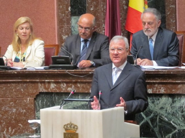 Intervención del presidente de la Comunidad , Ramón Luis Valcárcel, durante la primera sesión del Debate del Estado de la Región - 2, Foto 2