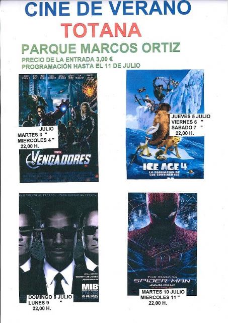 Arranca mañana martes 3 de julio el Cine de Verano en el auditorio Marcos Ortíz con la proyección de la película Vengadores - 1, Foto 1