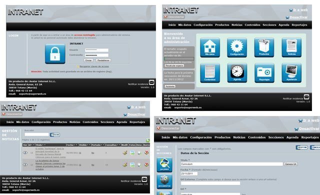 La web es completamente administrable desde una sencilla intranet, Foto 2