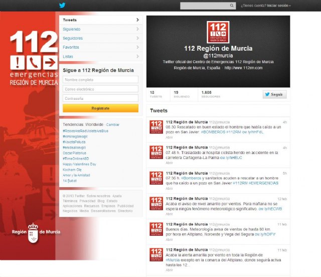 El 1-1-2 Región de Murcia se estrena en las redes sociales para acercar a los ciudadanos la información sobre las emergencias - 1, Foto 1