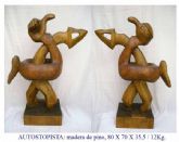 Esculturas de madera de Jos Antonio Toledo se exponen en el Centro Cultural