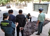 La Guardia Civil detiene a tres personas con cerca de media tonelada de cobre en Santomera
