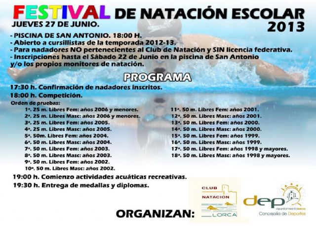 Más de 2.000 niños han participado esta temporada en los cursos de natación de la Concejalía de Deportes, que se clausura con un Festival Escolar que incluirá competiciones, juegos y actividades acuáticas recreativas - 1, Foto 1