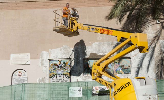 La restauración de los mosaicos cervantinos del muelle a punto de concluir - 3, Foto 3