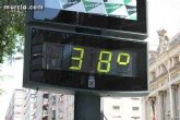 Meteorologa advierte de que podran alcanzarse los 38 grados en Valle del Guadalentn, Lorca y guilas y el Noroeste