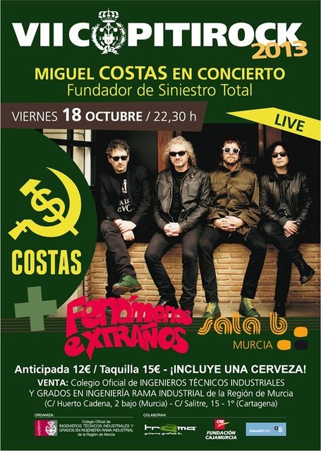 Miguel Costas, fundador de Siniestro Total, y su banda actuarán en Murcia - 1, Foto 1